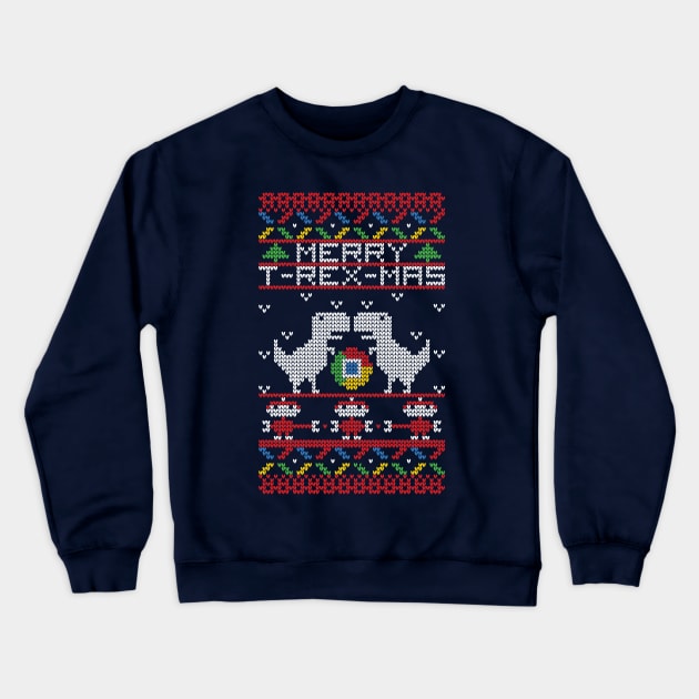 T-Rex-Mas Ugly Christmas Sweater Crewneck Sweatshirt by maped